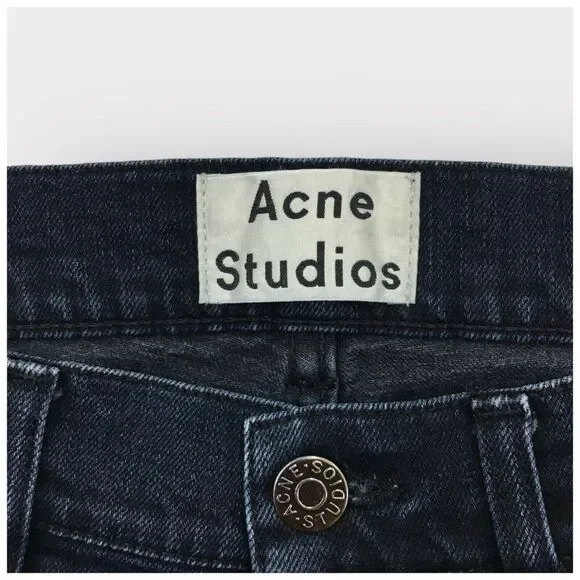 Acne Studios Ace Stay Blue/Black Denim Jeans Men's Size‎ 30x28 Dark Wash